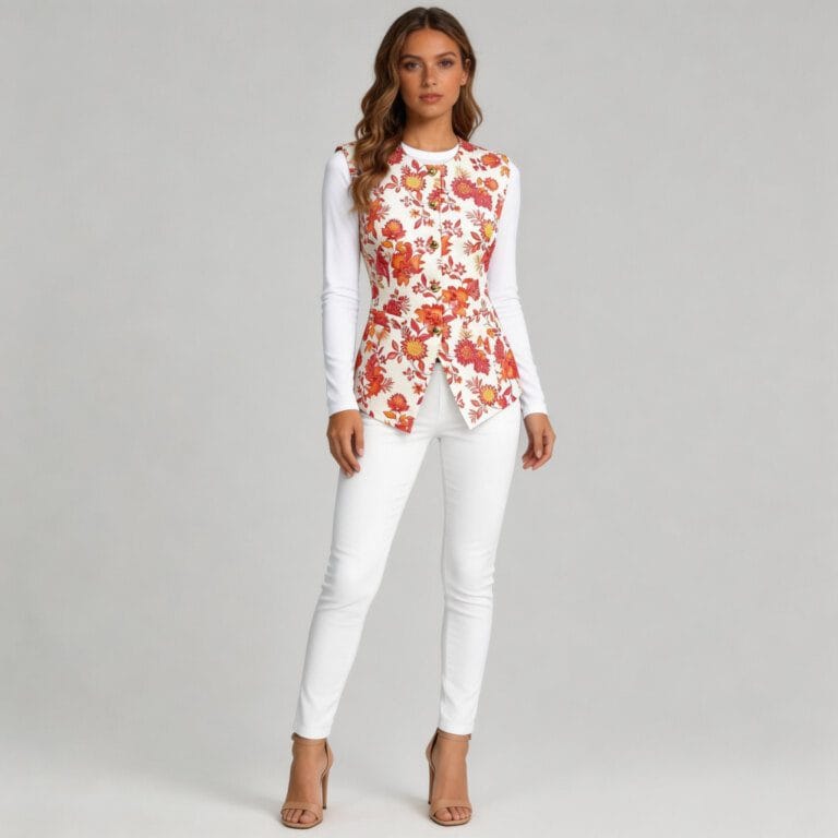 jimeng 2026 03 25 5045 将模特的衣服替换为第二张图片中的衣服，添加内搭，下装自由搭配，背景改为纯浅灰色，...