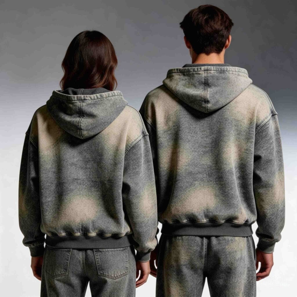 Premium Vintage Wash Hoodies Wholesale Embroidered Back Logo