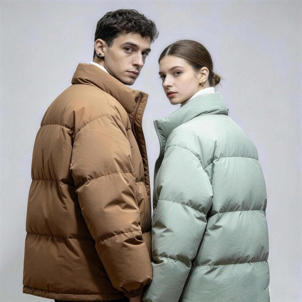 Premium Down Jackets Wholesale Zipper Pocket Water-Resistant Fabric