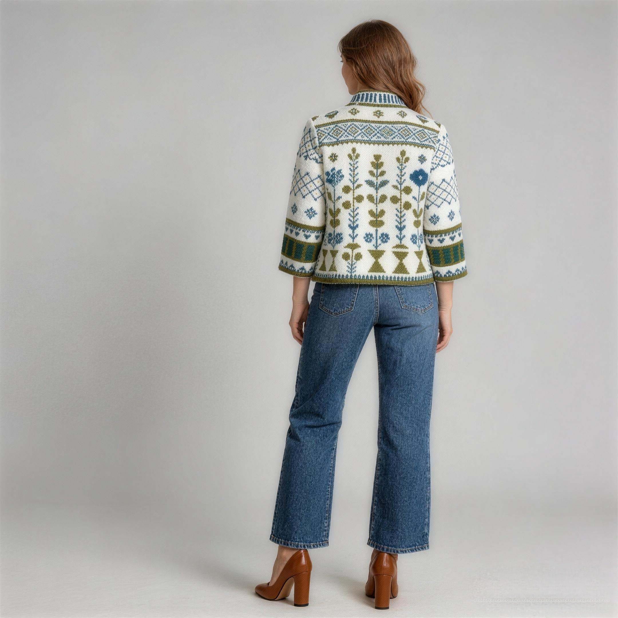 Custom Bohemian Cardigans And Dusters - Back View Relaxed Fit