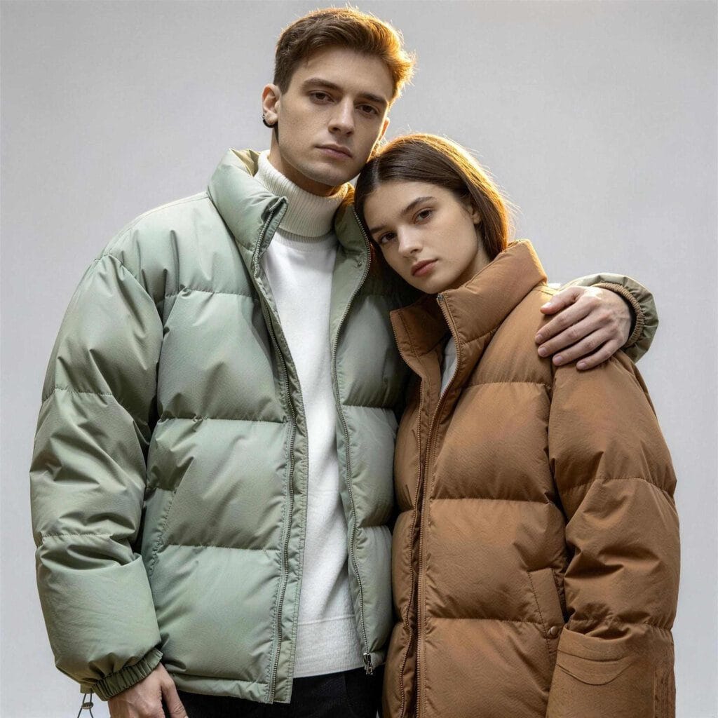 Brown Down Jackets Wholesale Puffer Quilted Winter Coat Men