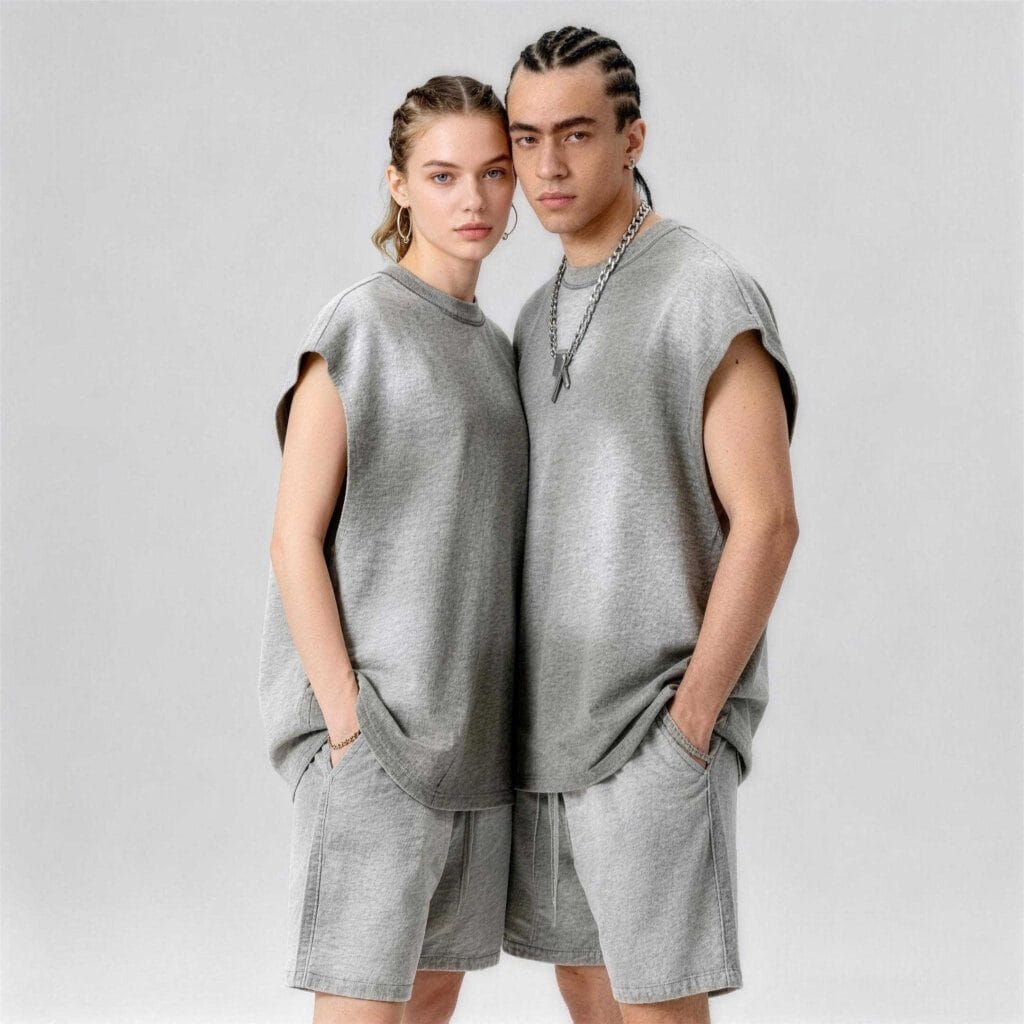 Custom Sleeveless Tops Wholesale Relaxed Fit Back View