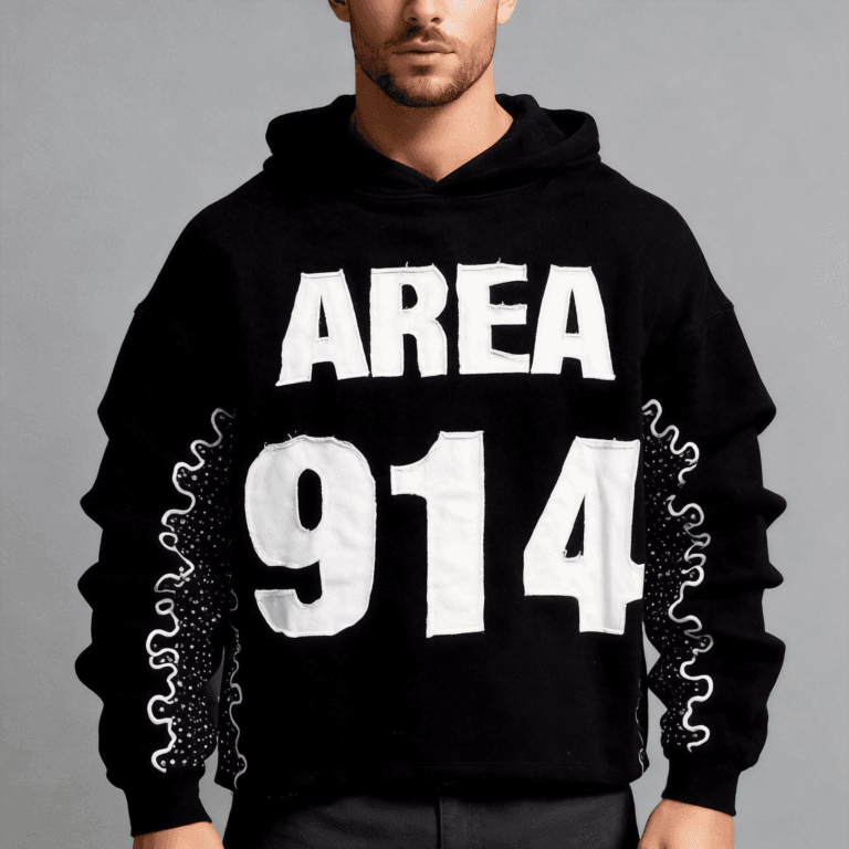 Jimeng 2026 04 14 2366 将模特的连帽衫替换为@图片2的前幅连帽衫，背景改为纯浅灰色，下半身搭配合适的裤子...